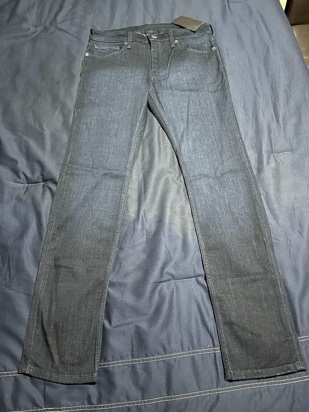True Classic Mens Slim Straight Jeans 30x32 Navy